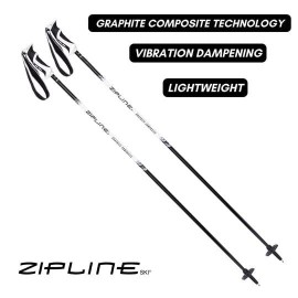 Ski Poles Graphite Carbon Composite - Zipline Lollipop U.S. Ski Team Official Supplier (Black Liquorice, 52