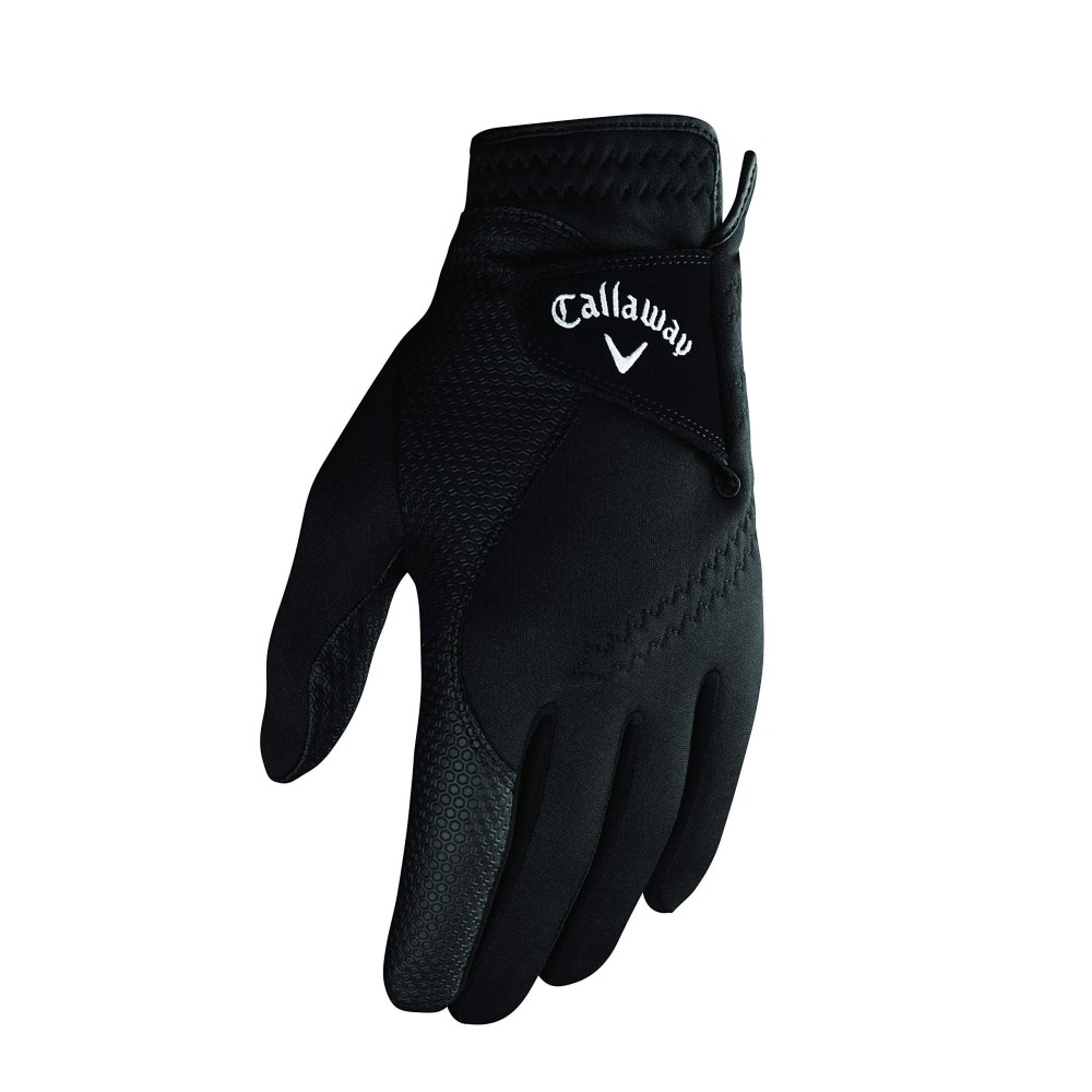 Callaway Golf Thermal Grip, Cold Weather Golf Gloves, Large, 1 Pair, (Left And Right) , Black