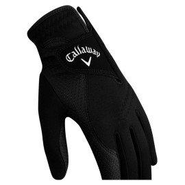 Callaway Golf Womens Thermal Grip, Cold Weather Golf Gloves, Black, Medium, 1 Pair, (Left And Right)