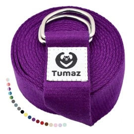 Tumaz Yoga Strapstretch Bands 15+ Colors, 6810 Feet Options] With Extra Safe Adjustable D-Ring Buckle, Durable And Comfy Delicate Texture - Best For Daily Stretching, Physical Therapy, Fitness