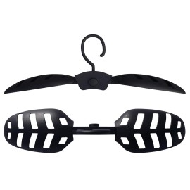 Wetsuit Hanger - Fast Dry Folding Vented Hanger for Surfing and Scuba Diving Wet Suits (Black)