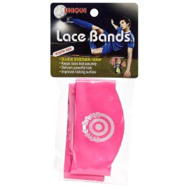 Unique Sports Youth Size Lace Bands Soccer Cleat Lace Cover and Lace Protector - Neon Pink