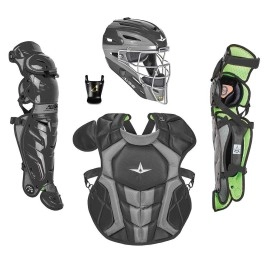 All-Star Adult System7 Axis Catchers Equipment Set (Age 12-16, Black)