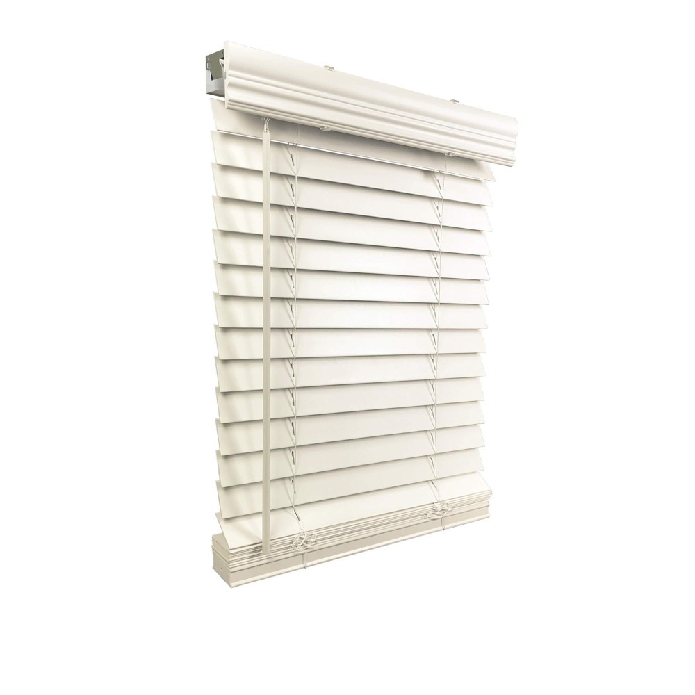 Us Window And Floor 2 Faux Wood 5775 W X 60 H, Inside Mount Cordless Blinds, 5775 X 60, White