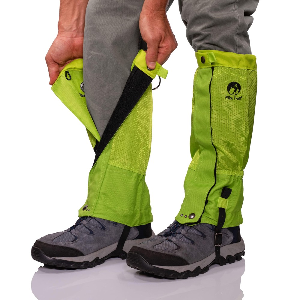 Pike Trail Leg And Ankle Gaiters For Men And Women - Waterproof Boot Covers - For Hiking, Research Field Trips, Outdoor Trail Use, Snow And More - Adjustable Closures