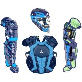 All-Star System 7 Axis Intermediate Two-Tone Catchers Gear Set, Navysky Blue