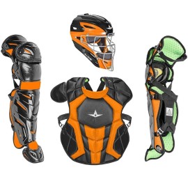 All-Star System 7 Axis Youth Two Tone Catchers Set, Blackorange