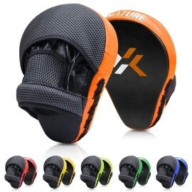 Xnature Essential Curved Boxing Mma Punching Mitts Boxing Pads W/Gift Box Hook & Jab Pads Mma Target Focus Punching Mitts Thai Strike Kick Shield