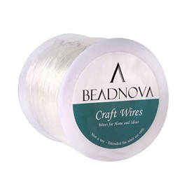 Beadnova 06Mm Bracelet String Clear Craft Wire Stretch String Cord For Jewelry Making Beading Thread Elastic String Cord (100M)