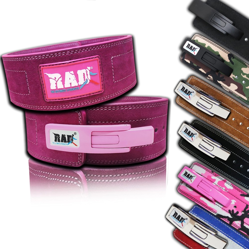 Rad Weight Lifting Belts Powerlifting And Weightlifting Belt With Lever Buckle, 10Mm (Pink, Small)