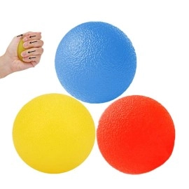 Fmelah 3 Resistance Levels Stress Relief Balls Multiple Resistance Therapy Exercise Gel Squeeze Balls Kits For Hand Finger Wrist Muscles Arthritis Training Grip Exerciser Strengthening (2Inch/5Cm Per Pcs. Set Of 3Pcs)