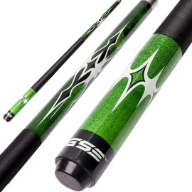Gse 58 2-Piece Canadian Maple Hardwood Billiard Pool Cue Sticks For Menwomen Great For House Or Commercialbar Use (Several Colors, Weight From 18Oz, 19Oz, 20Oz, 21Oz Available) (Green, 21Oz)
