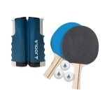 Joola Retractable Ping Pong Net - Ping Pong Net For Any Table - Portable Table Tennis Net And Post Set Stretches 5.75 & Clamps To Any Table Up To 2 - Optional Racket And Ball Set, Games For Family