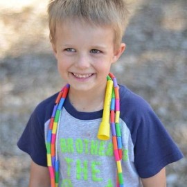 Beaded Kids Exercise Jump Rope - Segmented Skipping Rope For Kids - Durable Shatterproof Outdoor Beads - Light Weight And Easily Adjustable Kids Jump Rope