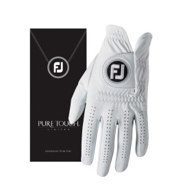Footjoy Mens Pure Touch Limited Golf Gloves White Small, Worn On Right Hand