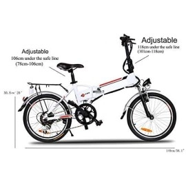Aceshin 20 Folding Electric Bike 7 Speed E-Bike, 36V Lithium Battery 250W Motor Electric Bicycle For Adults