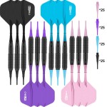 Cyeelife Soft Tip Darts Set 16G With Integrated Flights&100 Plastic Points,Flights Don'T Fall Off&Not Easy To Break&Easy To Use&Colorful&Durable