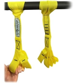 Core Prodigy Talon Pull Up Grip Strength Straps - Nylon Finger And Thumb Loops For Grip Training, Rock Climbing, Hand And Arm Strengthener (Yellow)