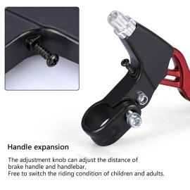 Jadeshay Bicycle Brake Lever V-Brake Handlebar Aluminium Alloy Bike Brake Handle Universal 2.2cm for Most Bicycle Road Bike Mountain Bike (1 Pair,Red)