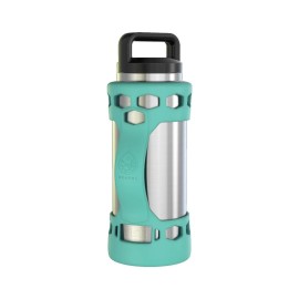 REUZBL Bottle Bumper Silicone Sleeve Protector with Handle for Yeti Rambler Flask, 26oz 36oz (Seafoam, 36oz)