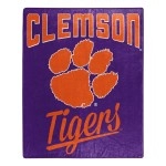 Northwest Ncaa Clemson Tigers Unisex-Adult Raschel Throw Blanket 50 X 60 Alumni