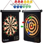 Yuham Magnetic Dart Board Indoor Outdoor Games For Adults And Family, Toys Gifts For 5 6 7 8 9 10 11 12 13 Year Old Boy Kids, 12Pcs Safe Darts, Easily Hangs Anywhere