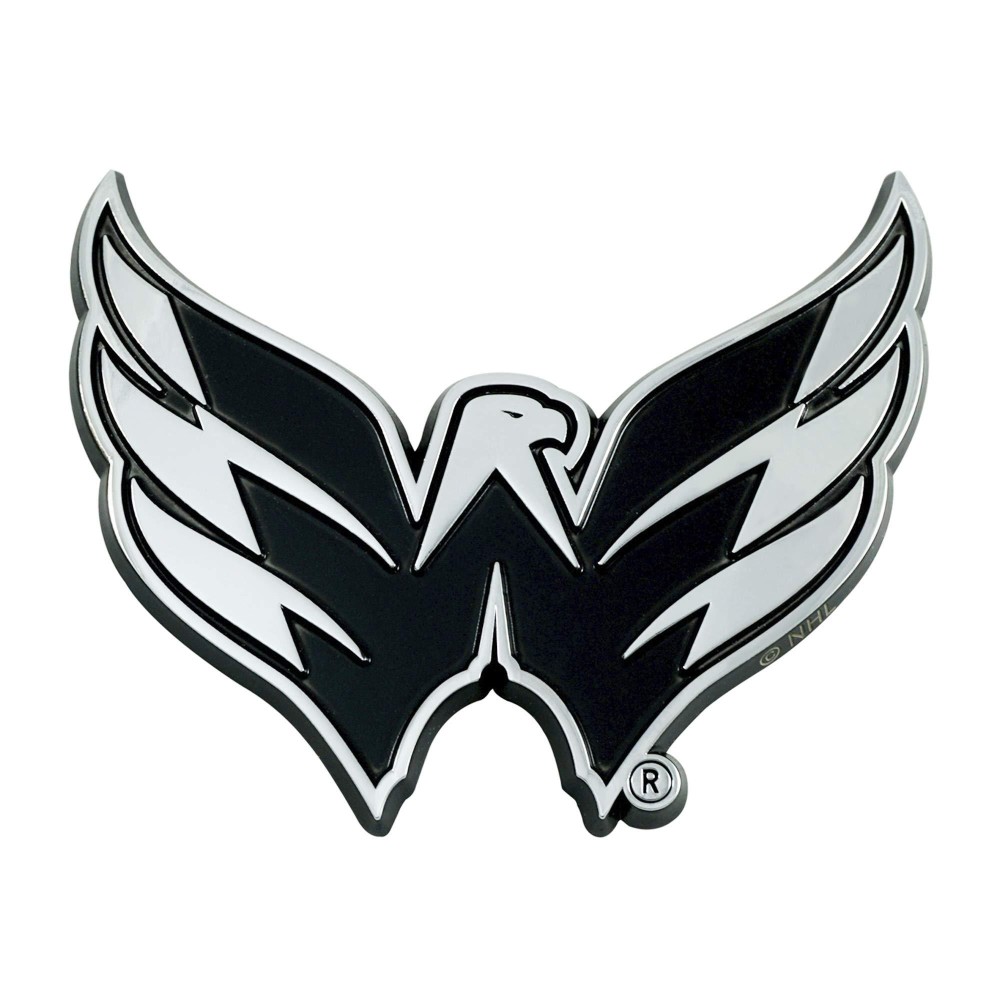 FANMATS 15640 Washington Capitals 3D Chrome Metal Auto Emblem