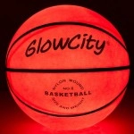 Glowcity Led Light-Up Basketball - Size 6, 28.5-Inch, Official Size Womens Basketball, Good For Pre-Teens Too - Impact Activated Glow-In-The-Dark, Nylon Wound Durability, Batteries Included