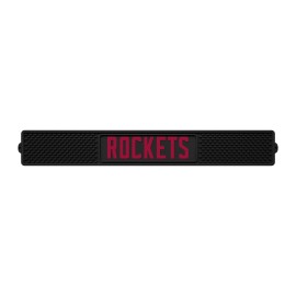 FANMATS 25578 Houston Rockets Drink Bar Mat - 3.25in. x 24in. - Durable Dish Drying Mat, Easy Clean, Counter Mat