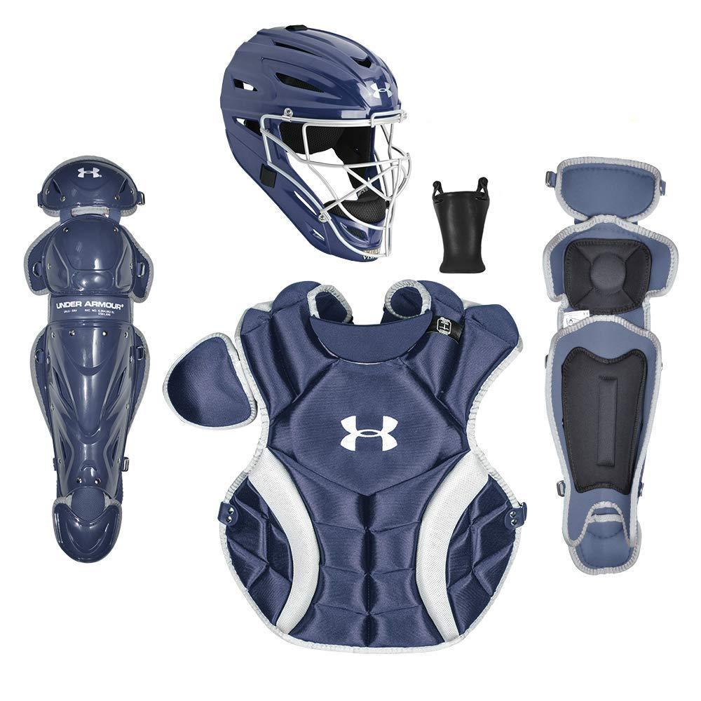 Under Armour Pth Victory Series Catching Kit, Meets Nocsae, Ages 9-12, Navy Blue