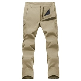 Magcomsen Winter Pants Men Tactical Pants For Men Waterproof Pants Hiking Pants Ski Pants Snow Pants Khaki