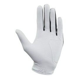 Callaway Golf Men's Weather Spann Premium Synthetic Golf Glove (XX-Large, Single, White, Worn on Right Hand)