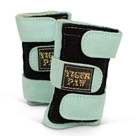 Tiger Paw Authentic Gymnastics Wrist Supports (Sold In Pairs) - Original Competition-Grade Gymnastics Wrist Guards, Wrist Support Braces, Adjustable, Made In Usa Hand Wraps (Aqua - Medium)