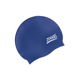 Zoggs Unisexs Silicone Swimming Cap, Navy, One Size