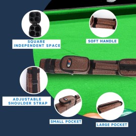 Gse Games & Sports Expert 2X2 Deluxe Hard Billiard Pool Cue Stick Carrying Case (Several Colors Available) (Square - Brown)