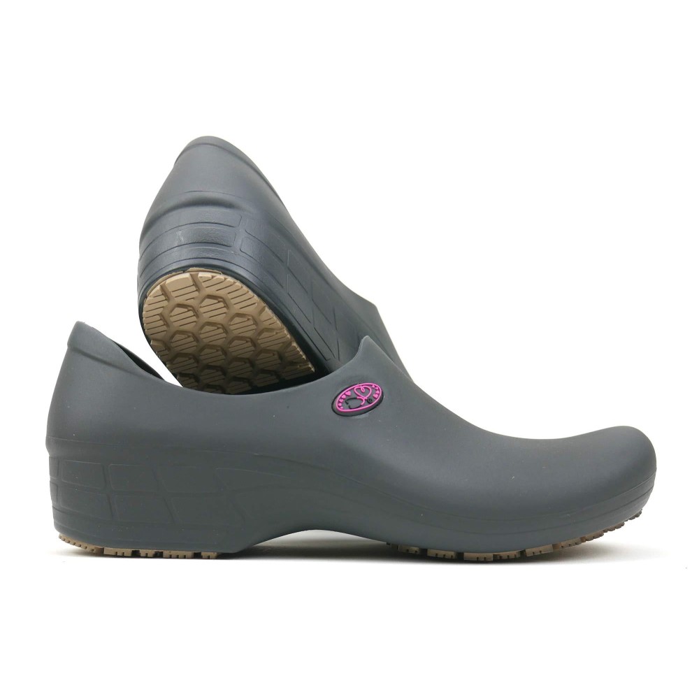 Sticky Nursing Shoes For Women - Waterproof Non Slip (65, Graypink Stetho)