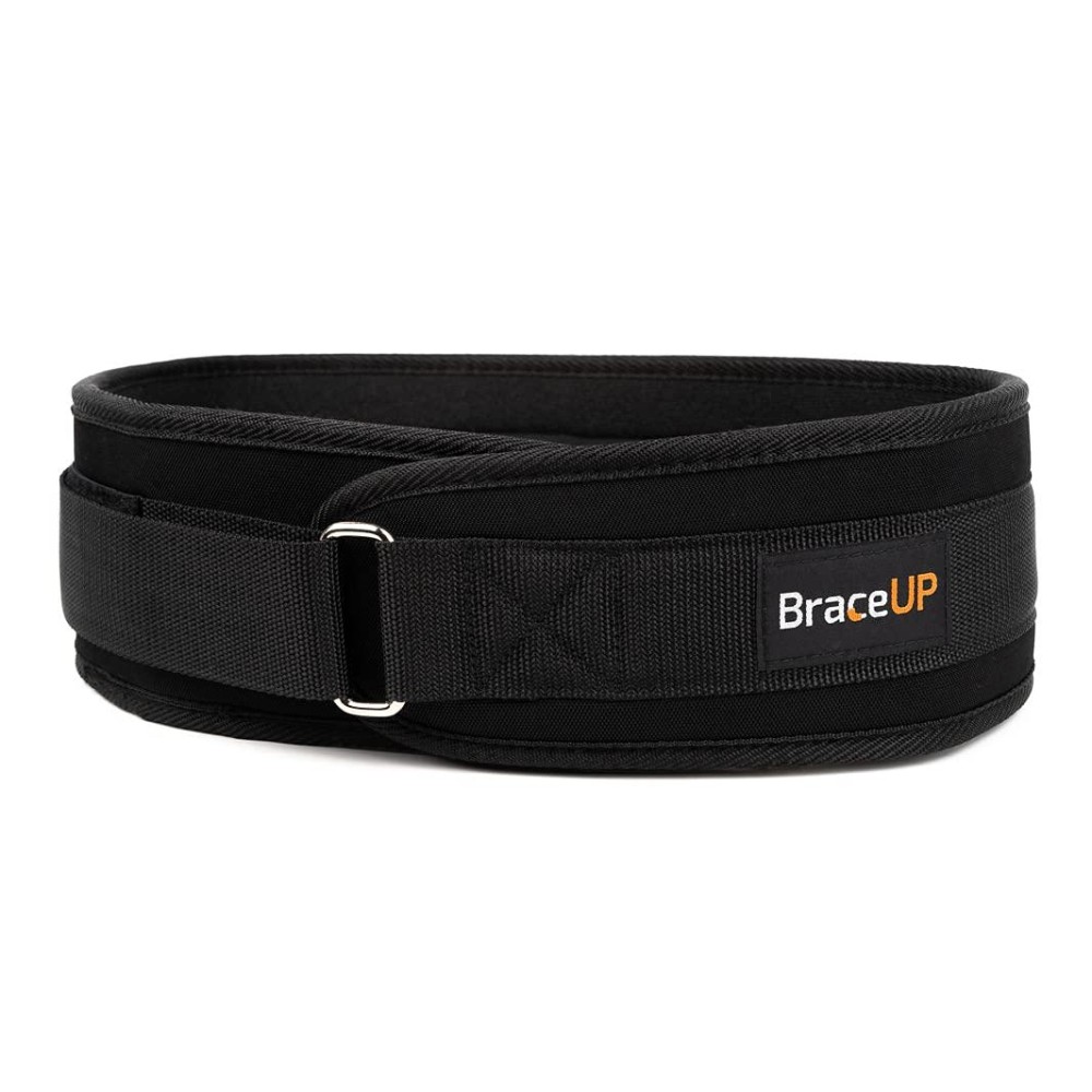 Weight Lifting Belt By Braceup For Men And Women - 4-Inch Weightlifting Workout Belt For Powerlifting Bodybuilding Gym Training And Lifting Back Support (M)