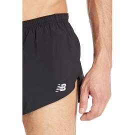 New Balance Mens Accelerate 3 Inch Split Short, Black , Large