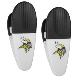 Nfl Minnesota Vikings Unisex Siskiyou Sportsmini Chip Clip Magnets 2 Pk White One Size Team Colors (F2Cm165)