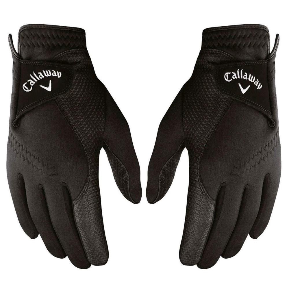 Callaway Golf Thermal Grip, Cold Weather Golf Gloves, Cadet Medium, 1 Pair, (Left and Right) , Black