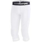 Coolomg Basketball Pants With Knee Pads Kids 34 Compression Tights White L