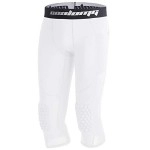 Coolomg Basketball Pants With Knee Pads Kids 34 Compression Tights White L