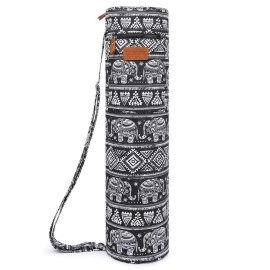 Elenture Yoga Mat Bag For Women & Men - Full-Zip Mat Carrier With Pockets & Adjustable Strap - Fits 1/4