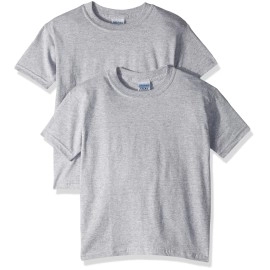 Gildan Youth Ultra Cotton T-Shirt, Style G2000B, 2-Pack, Sport Grey, Small