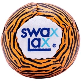 Swax Lax Lacrosse Training Ball - Indoor Outdoor Practice Less Bounce & Rebounds (Tiger)