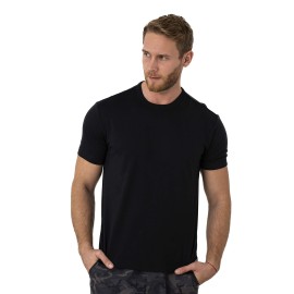 Merinotech 100 Nz Organic Merino Wool Lightweight Thermal Base Layer Mens T-Shirt (Small, Black)