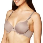 Warners Womens Cloud 9 Super Soft Underwire Lightly Lined T-Shirt Bra Rb1691A, Mink, 34C
