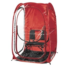 Weatherpod Large 1-Person Pod - Pop-Up Weather Pod, Protection From Cold, Wind And Rain - Red