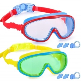 2 Pack Kids Swim Goggles, Swimming Glasses for Children from 3 to 15 Years Old