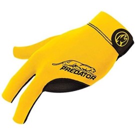 Predator Second Skin Billiard Glove Yellow: Fits Left Bridge Hand (Large/Xl)